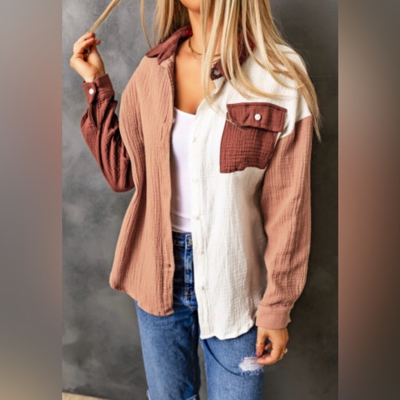 Tops - Maya color block long sleeve top